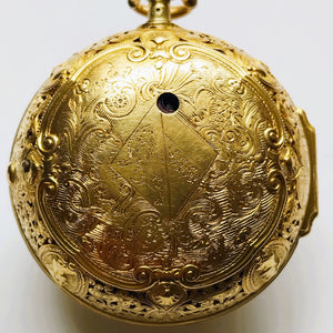 Daniel Quare verge pocket watch 22k gold quarter repeater number 538. circa 1710 very rare