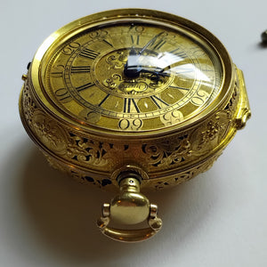 Daniel Quare verge pocket watch 22k gold quarter repeater number 538. circa 1710 very rare