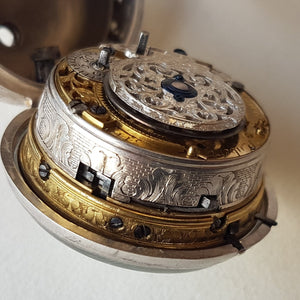 A silver pair cased quarter repeating silver pocket watch circa 1720 (sold out)