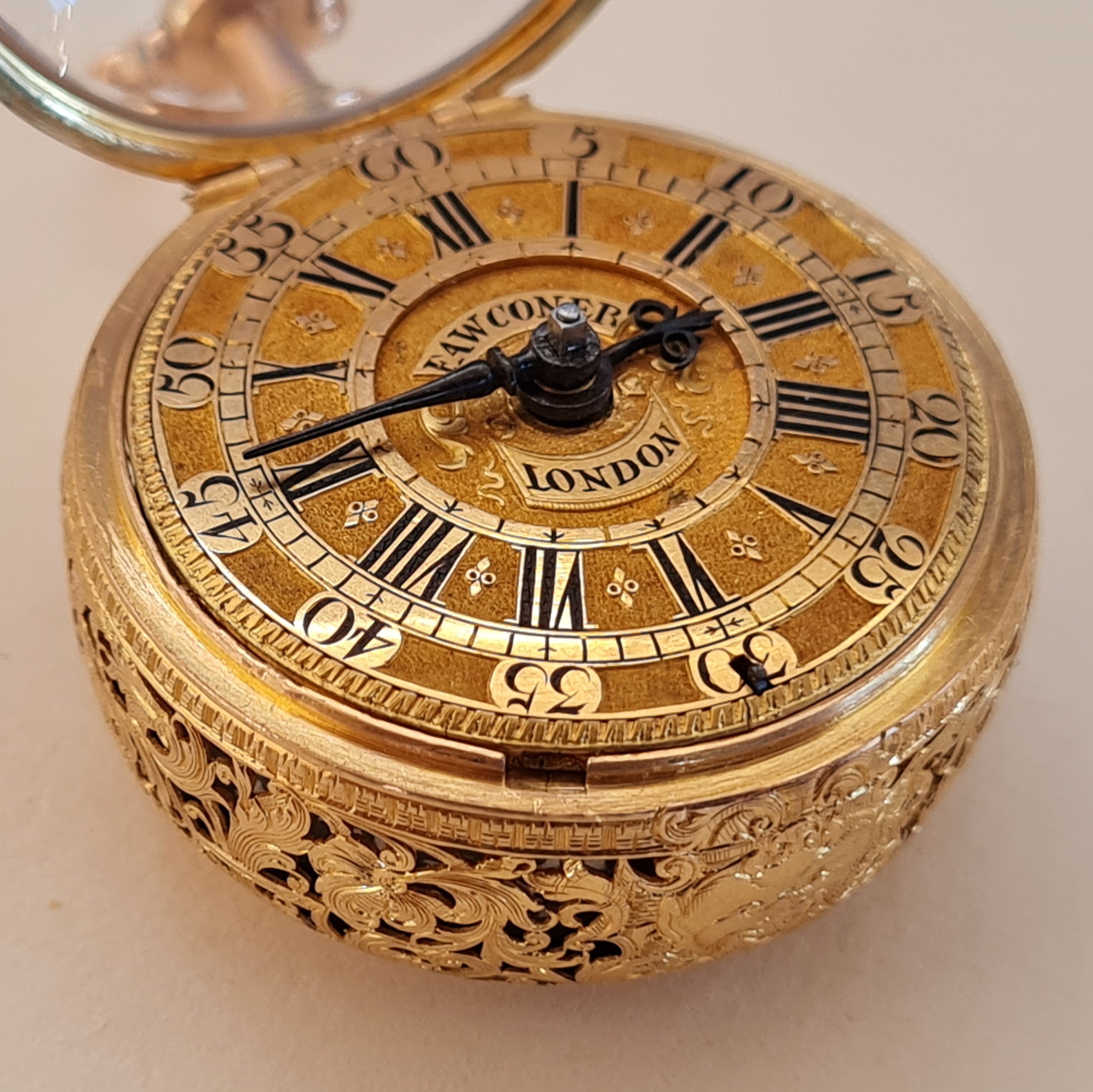 a fine verge gold quarter repeater by Fawconer London circa