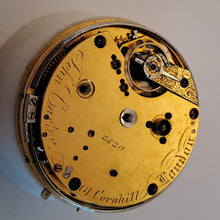 Load image into Gallery viewer, self striking pocket watch (quarter striking clockwatch) movement John Carter London circa 1860  (sold)
