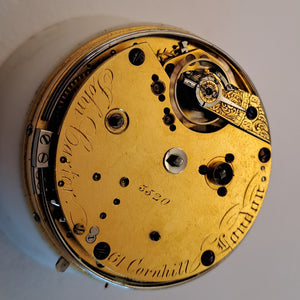 self striking pocket watch (quarter striking clockwatch) movement John Carter London circa 1860  (sold)