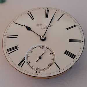self striking pocket watch (quarter striking clockwatch) movement John Carter London circa 1860  (sold)