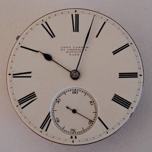 self striking pocket watch (quarter striking clockwatch) movement John Carter London circa 1860  (sold)